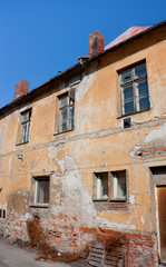 facade of old house