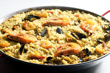 paella with seafood