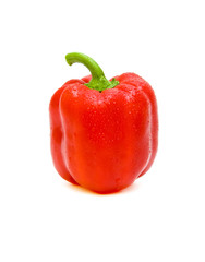 red peppers on a white background