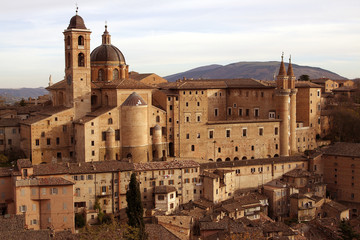 Obraz premium Urbino, Palazzo Ducale, sunset view