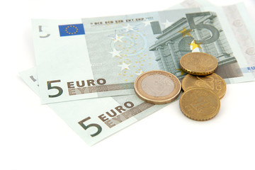 Euros  isolated on white background