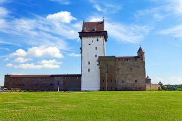 Estonia. Narva. Ancient fortress on border with Russia