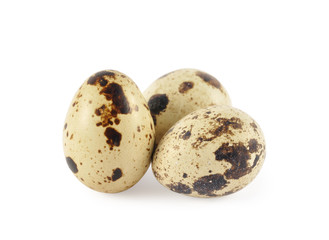 quail eggs isolated on white background