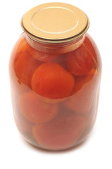 tomatoes vegetables canned in glass jars