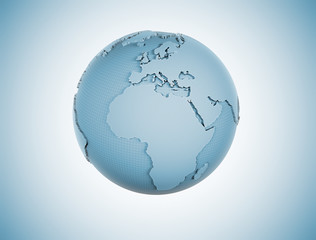 world globe wireframe business concept