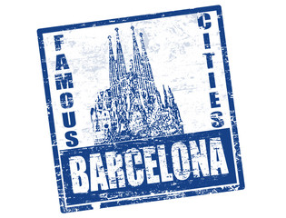 Obraz premium barcelona stamp