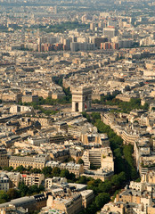 Fototapeta na wymiar Kind to Paris from Tour d'Eiffel height