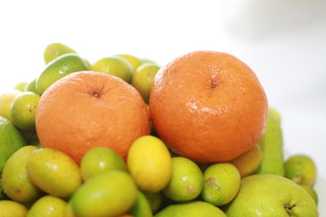 orange and pear fruits