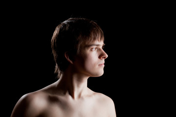 Profile of young man