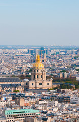 Fototapeta na wymiar Les invalides - Aerial view of Paris.