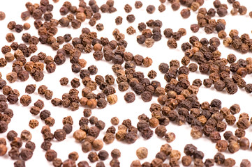Black Peppercorns close up