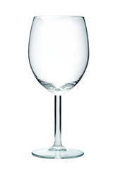 Empty wine glass, isolated on a white background