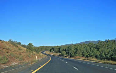 curve of road, highway