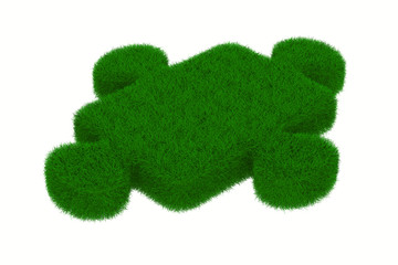 Puzzle on white background. Isolated 3D image