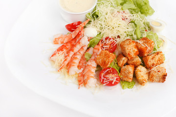 Caesar Salad with shrimps