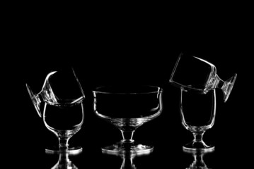 Wine glasses.