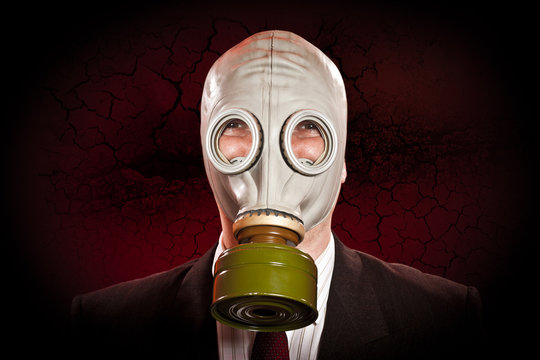 Person In A Gas Mask