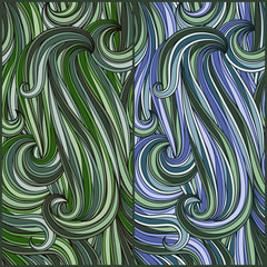 Fototapeta na wymiar 2 seamless abstract pattern