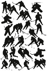 Silhouettes players - Hockey Team