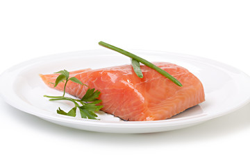 fresh salmon fillet