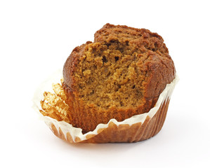 Bitten ginger bread muffin
