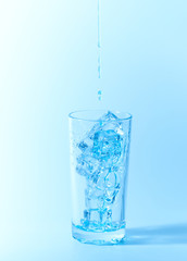 blue splash in glass