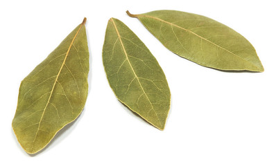 Obraz premium Bay Leaves isolated on a white