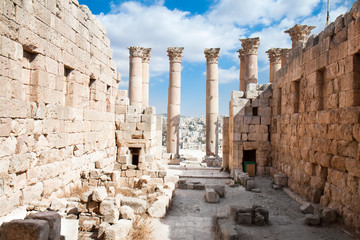 Temple of Artemis in Jerash, Jordan.