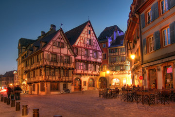 Fototapeta na wymiar Fairytale houses in Alsace - Colmar, France