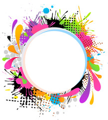 Abstract frame with splashes