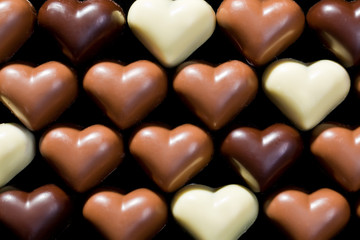 chocolate hearts background