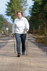 Fototapeta premium Nordic Walking im Frühjahr