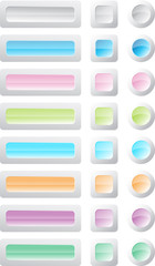 vector buttons set templates for web