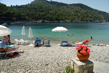 Antisamos Bay on Kephalonia in Greece
