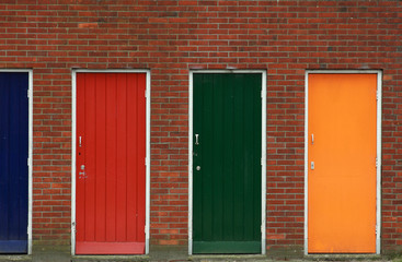 Obraz na płótnie Canvas colored doors