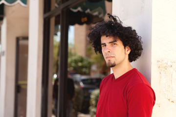 Handsome Young Man in Urban Downtown Setting