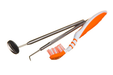 toothbrush and dental tools