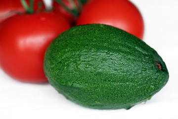 avocado and tomatoes
