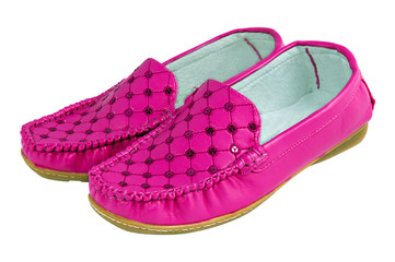 nice pink young lady barbie style bright shoes