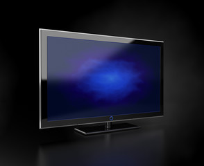 Flat TV - blue screen