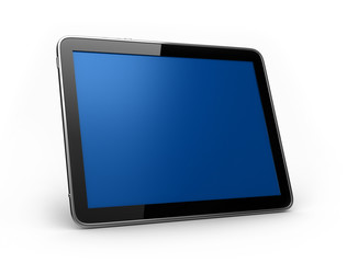 PAD Tablet landscape with touchscreen isolated