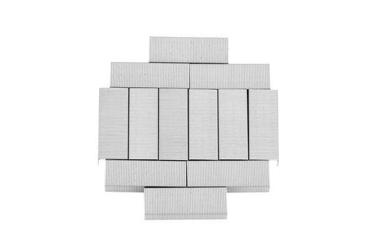 Clip (staples) stack, isolated on a white background
