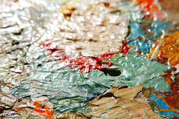 color oil paint as background