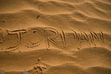Jordan in the sand