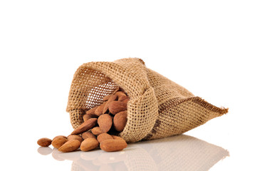 small bag of roasted almonds