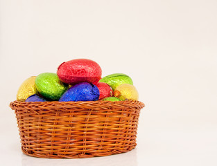 easter eggs basket