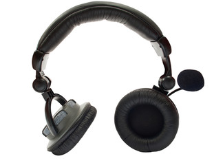 black headphones