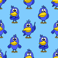 Seamless background, birds