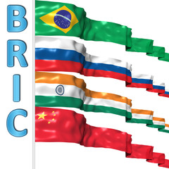 BRIC countries flags