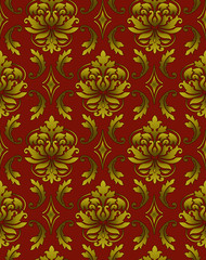 Seamless ornamental luxury pattern vector background